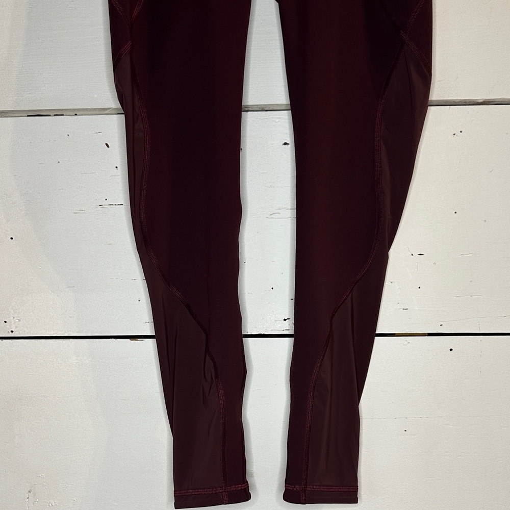 Lululemon Wunder Under High Rise Tight Leggings Chiffon Mesh Cassis - Picture 5 of 12
